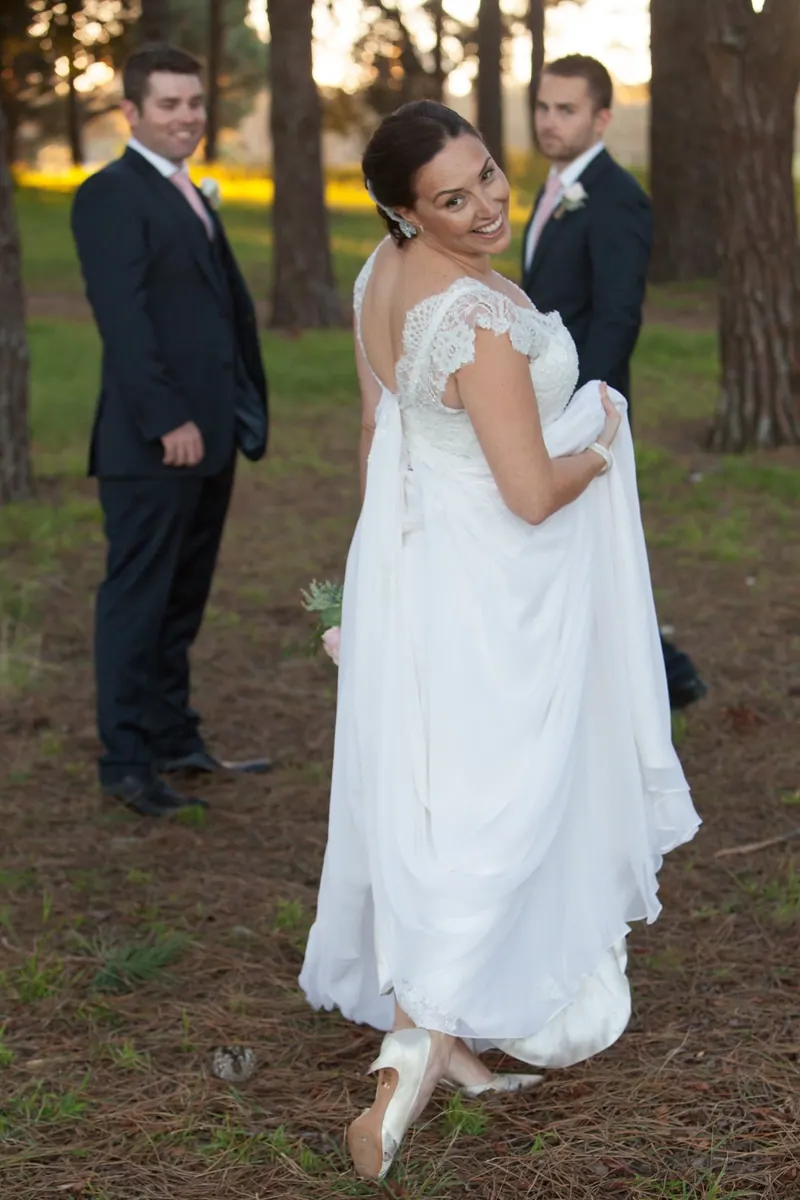 Belinda’s couture wedding dress by Catherine Colubriale