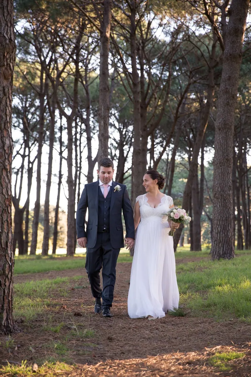 Belinda’s couture wedding dress by Catherine Colubriale