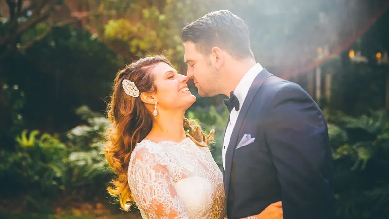 Bernadette’s couture wedding dress by Catherine Colubriale