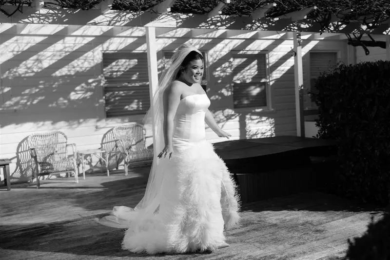 Anna’s couture wedding dress by Catherine Colubriale