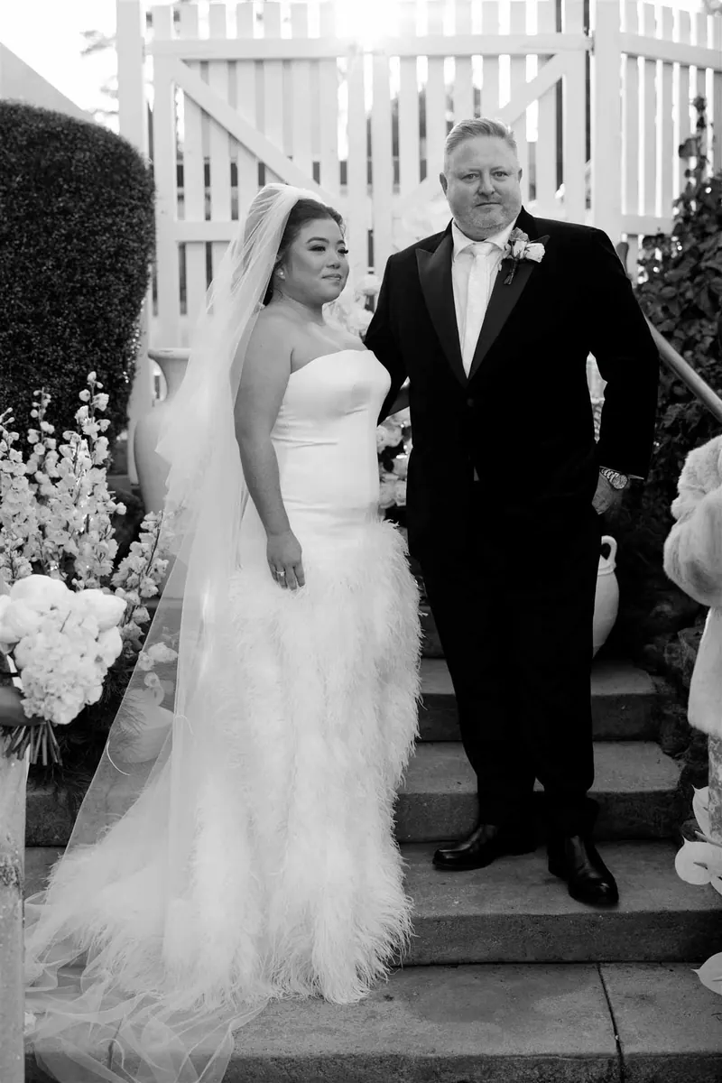 Anna’s couture wedding dress by Catherine Colubriale