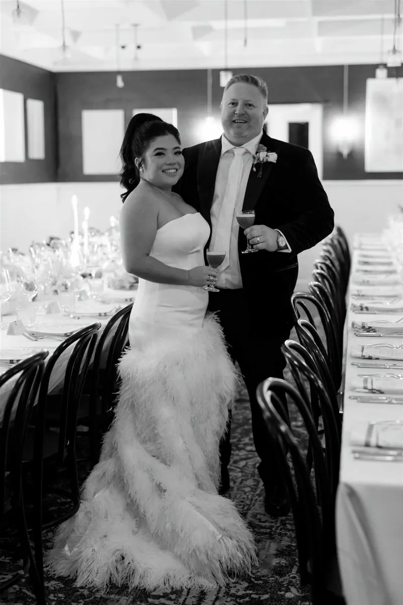 Anna’s couture wedding dress by Catherine Colubriale