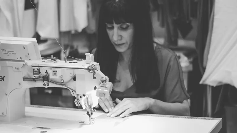 Hand-sewing a couture wedding dress in the Catherine Colubriale atelier