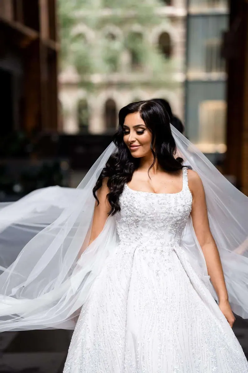Ball gown bespoke wedding dress