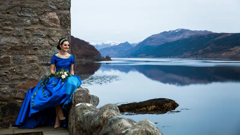 Emma’s couture wedding dress by Catherine Colubriale