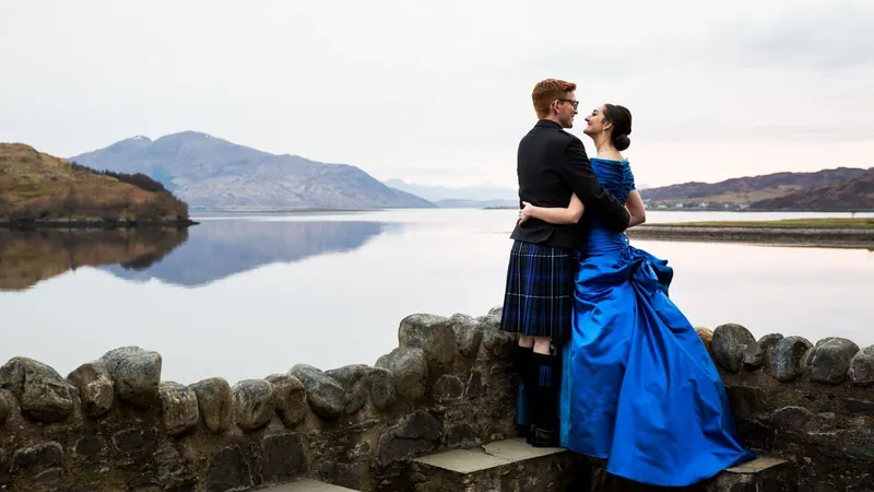 Emma’s couture wedding dress by Catherine Colubriale