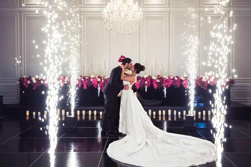 Jamie’s couture wedding dress by Catherine Colubriale