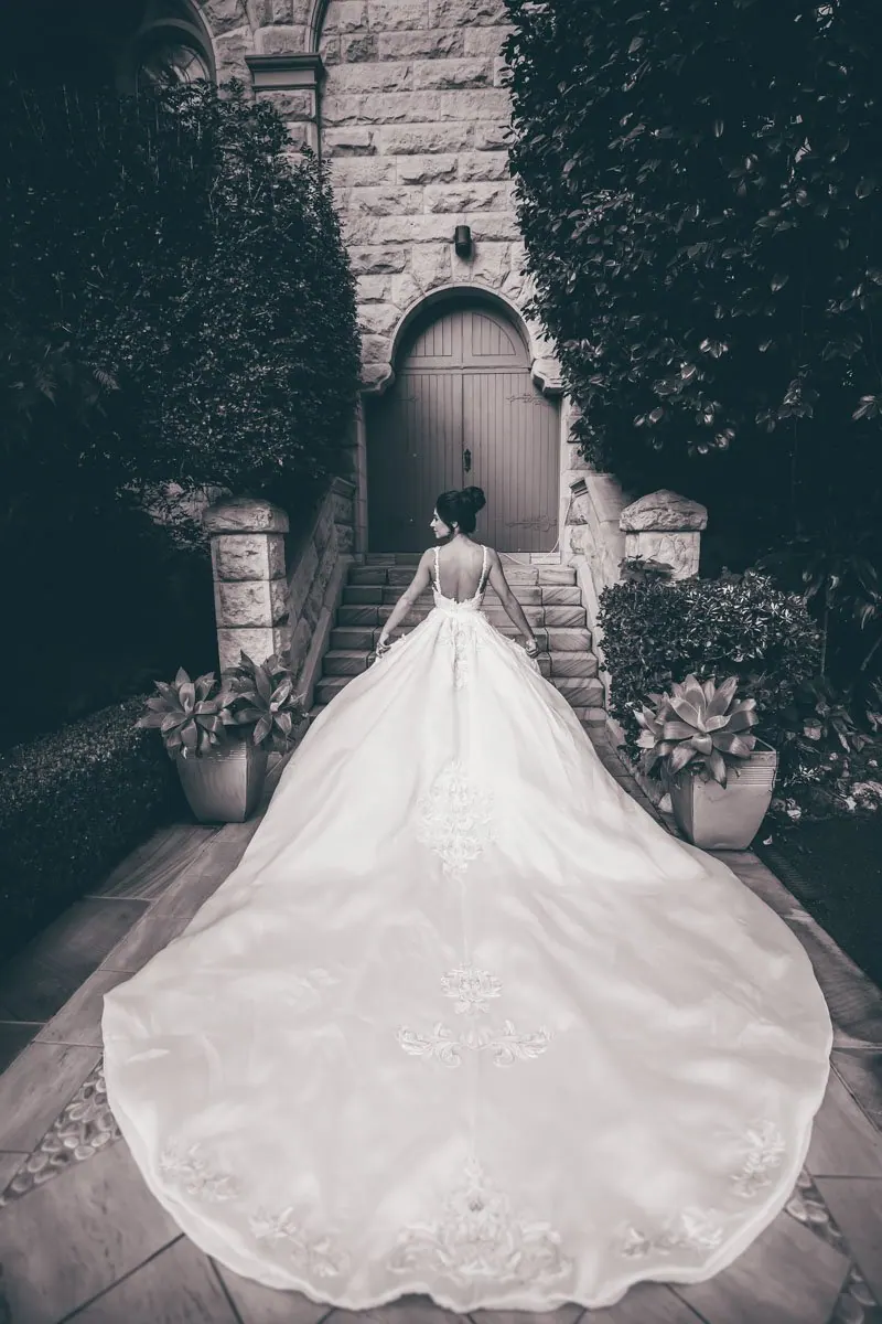 Jamie’s couture wedding dress by Catherine Colubriale