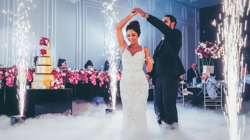 Jamie’s couture wedding dress by Catherine Colubriale