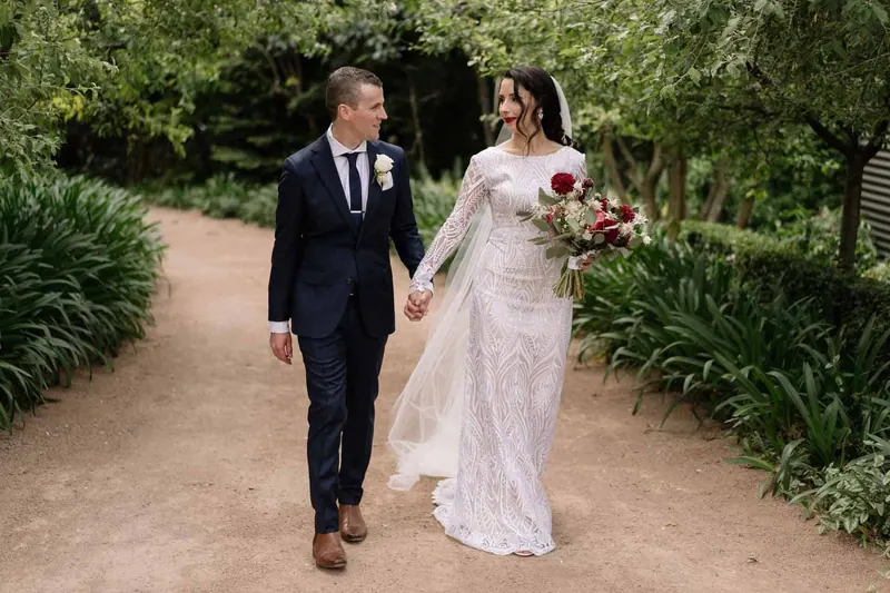 Vanessa’s couture wedding dress by Catherine Colubriale