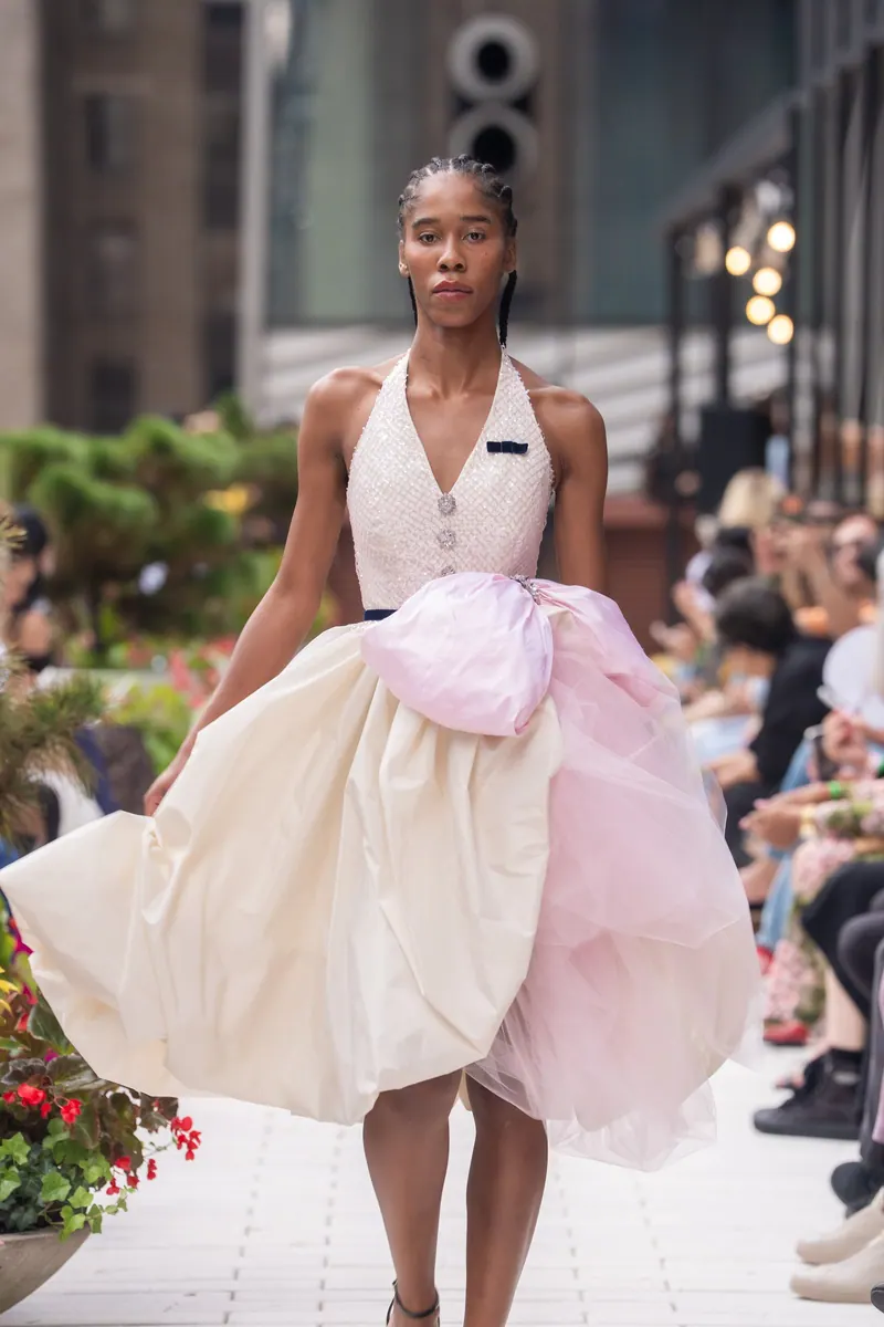 New York Fashion Week 2026, look 3: Blush tulle