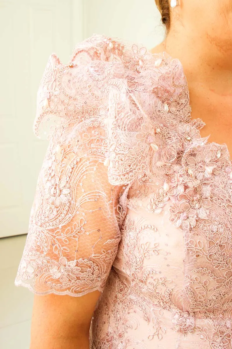 Samantha’s couture wedding dress by Catherine Colubriale