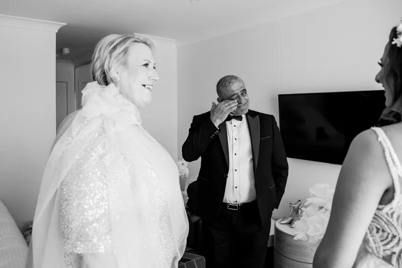 Taharna’s couture wedding dress by Catherine Colubriale
