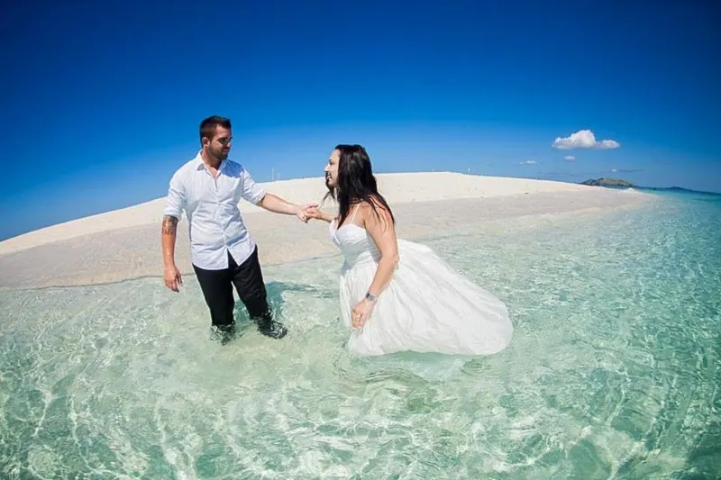 Vanessa’s couture wedding dress by Catherine Colubriale