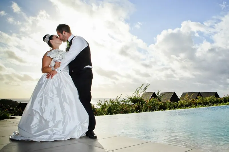Vanessa’s couture wedding dress by Catherine Colubriale
